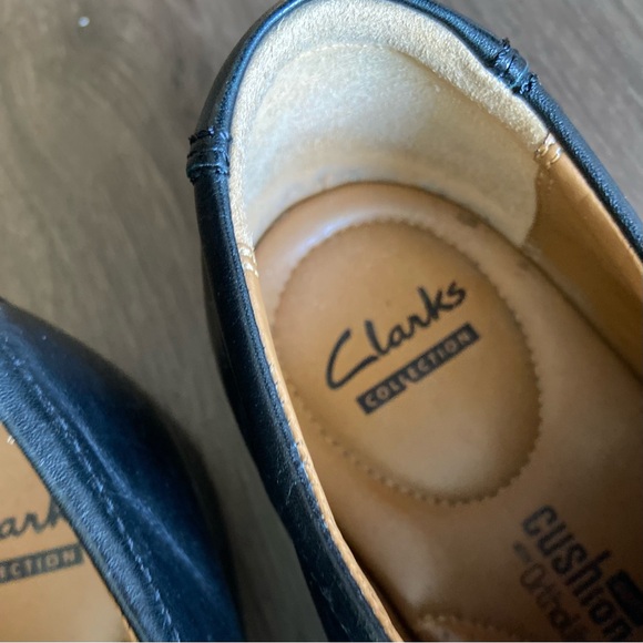 Men's Clarks Black Leather Dress Shoe size 10 - Picture 5 of 6